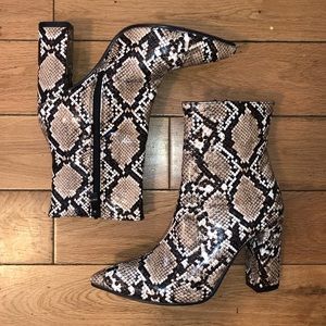 Snake print boots!